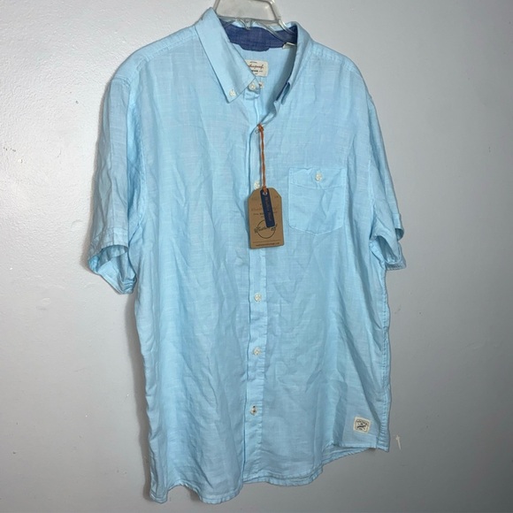 Waterproof Vintage Solid Country Twill Shirt In Adriatic size L - Picture 5 of 9